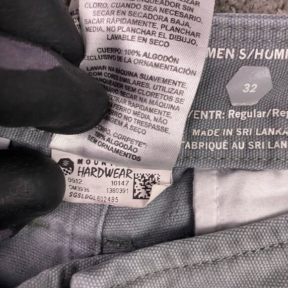 Mountain Hardwear Shorts Men's 32 Gray AOP Canvas Cotton Hiking Outdoor - Picture 7 of 12